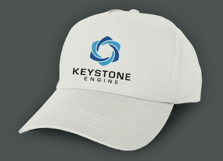 Headcap with colored logo