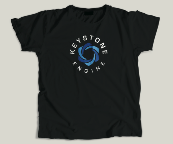 Black Tshirt with colored logo